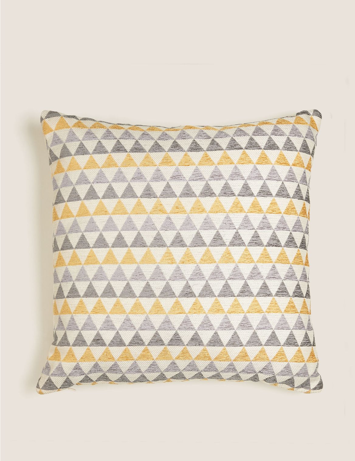 Chenille Geometric Medium Cushion yellow