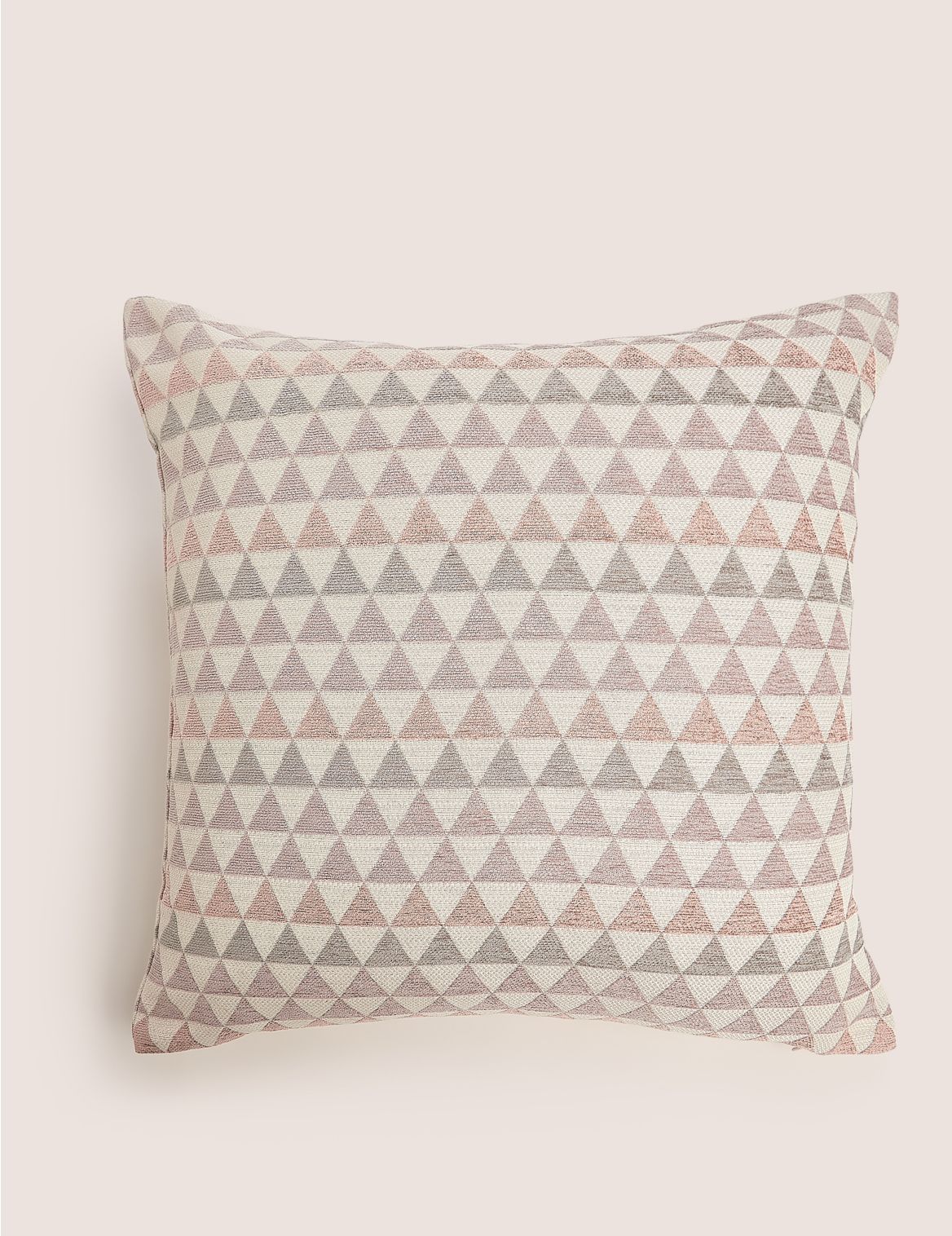 Chenille Geometric Medium Cushion beige