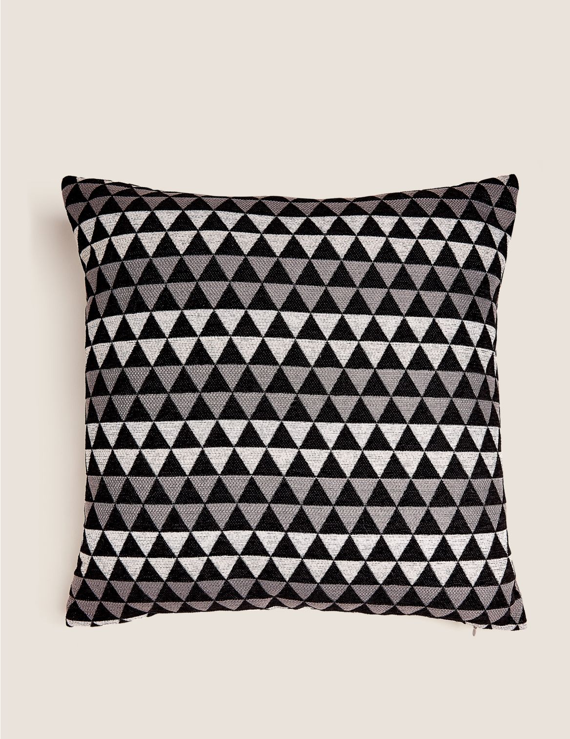 Chenille Geometric Medium Cushion black
