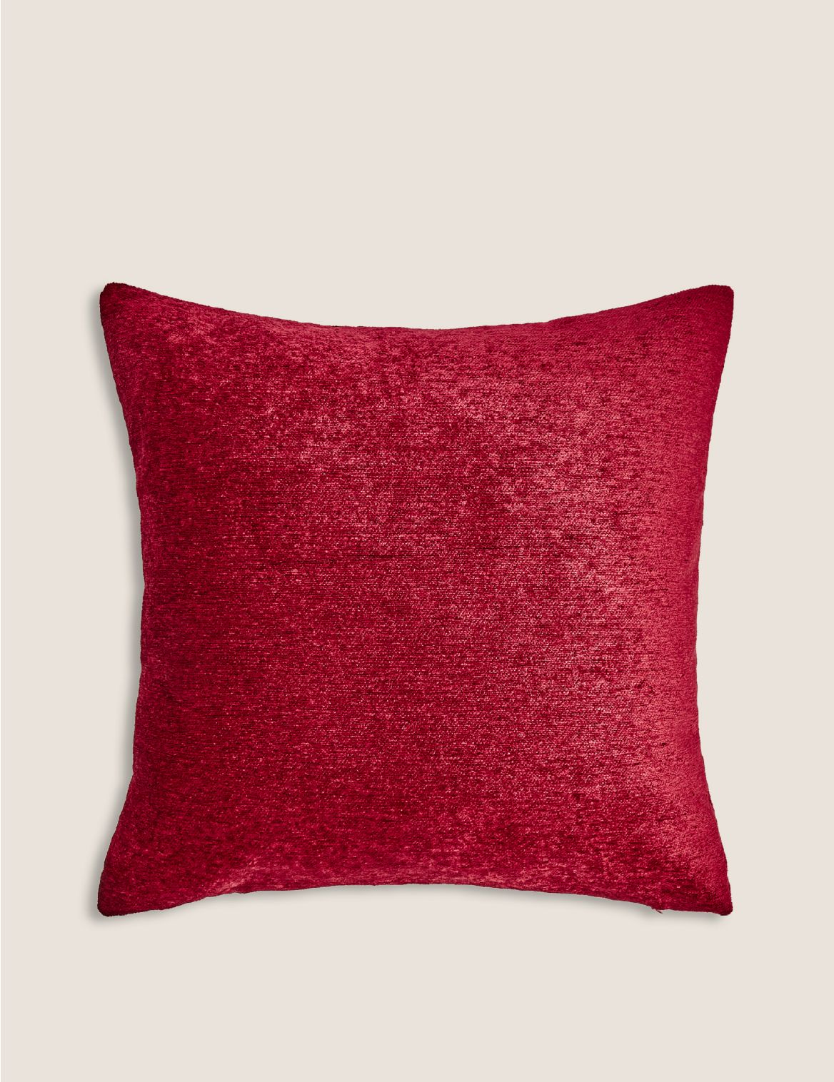 Chenille Cushion red