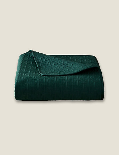Ted Baker T Quilted Throw - 1Size - Forest Green, Forest Green