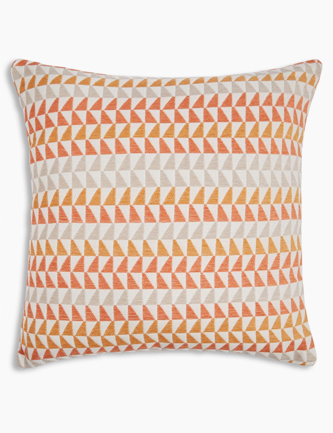 Geometric Chenille Cushion orange