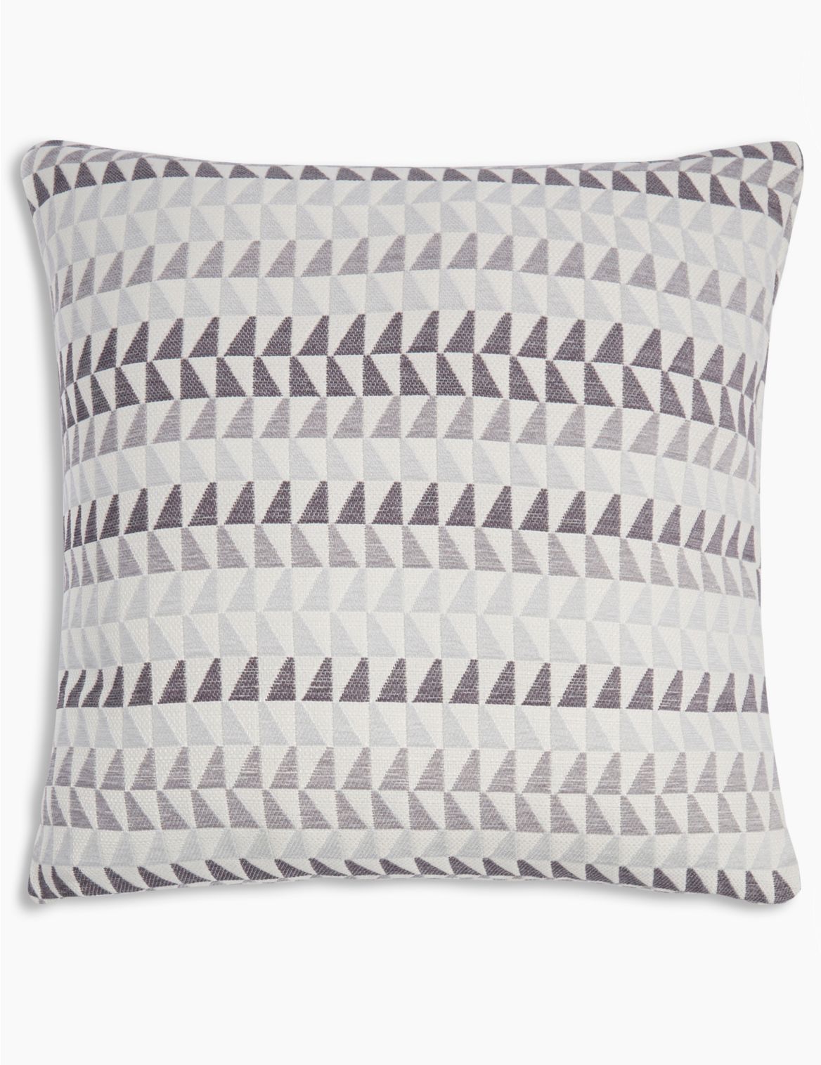 Geometric Chenille Cushion grey