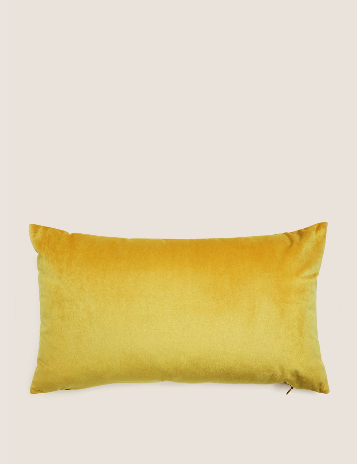 Velvet Medium Bolster Cushion yellow