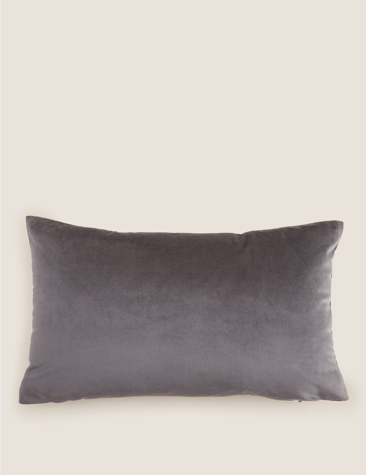 Velvet Medium Bolster Cushion grey