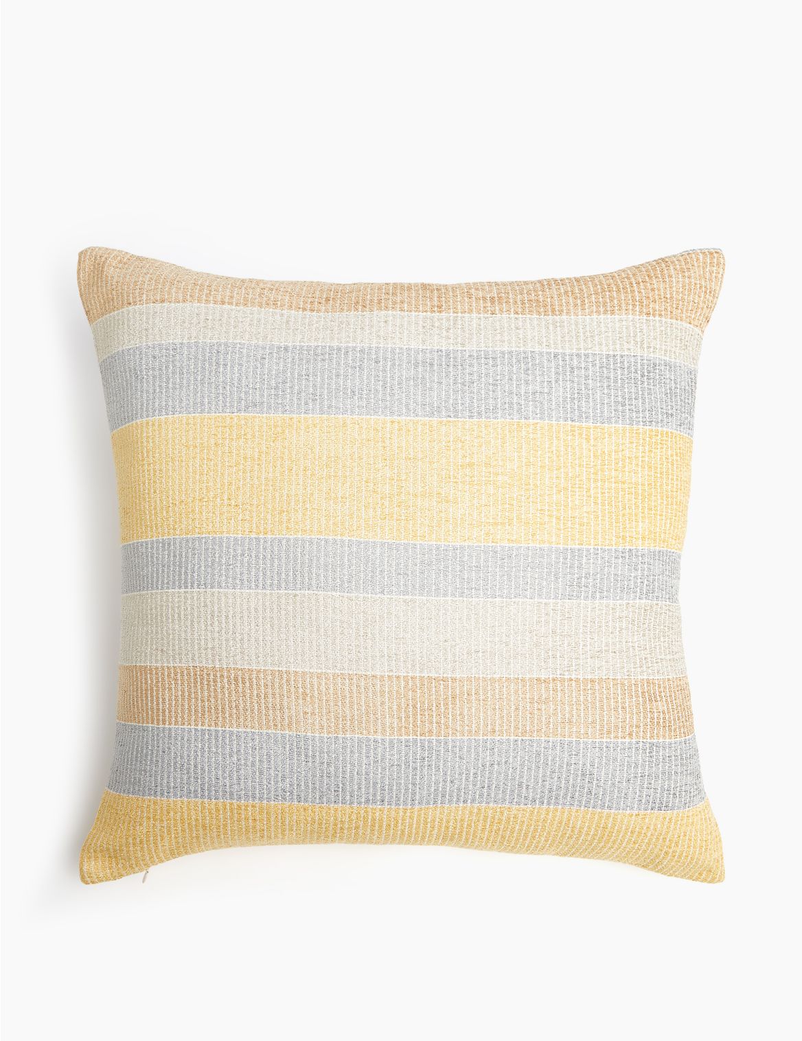 Striped Chenille Cushion yellow