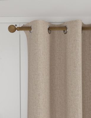 M&S Isabelle Eyelet Blackout Curtains - NAR54 - Champagne, Champagne,Light Grey