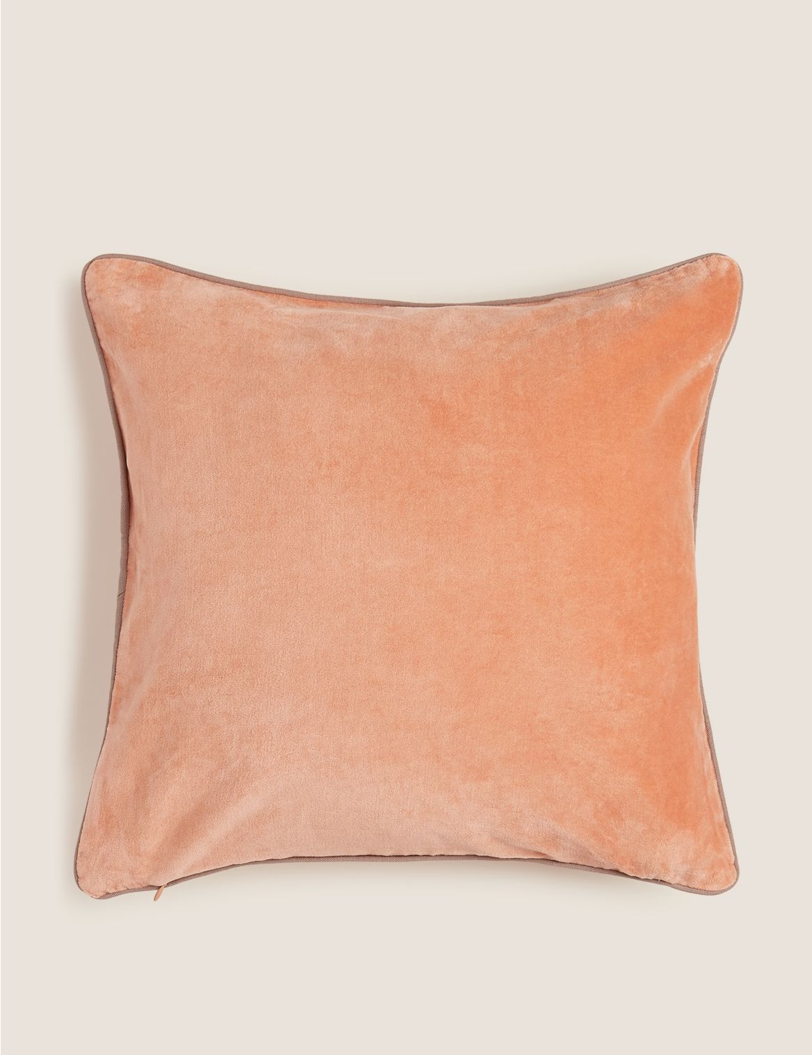 Pure Cotton Velvet Cushion orange