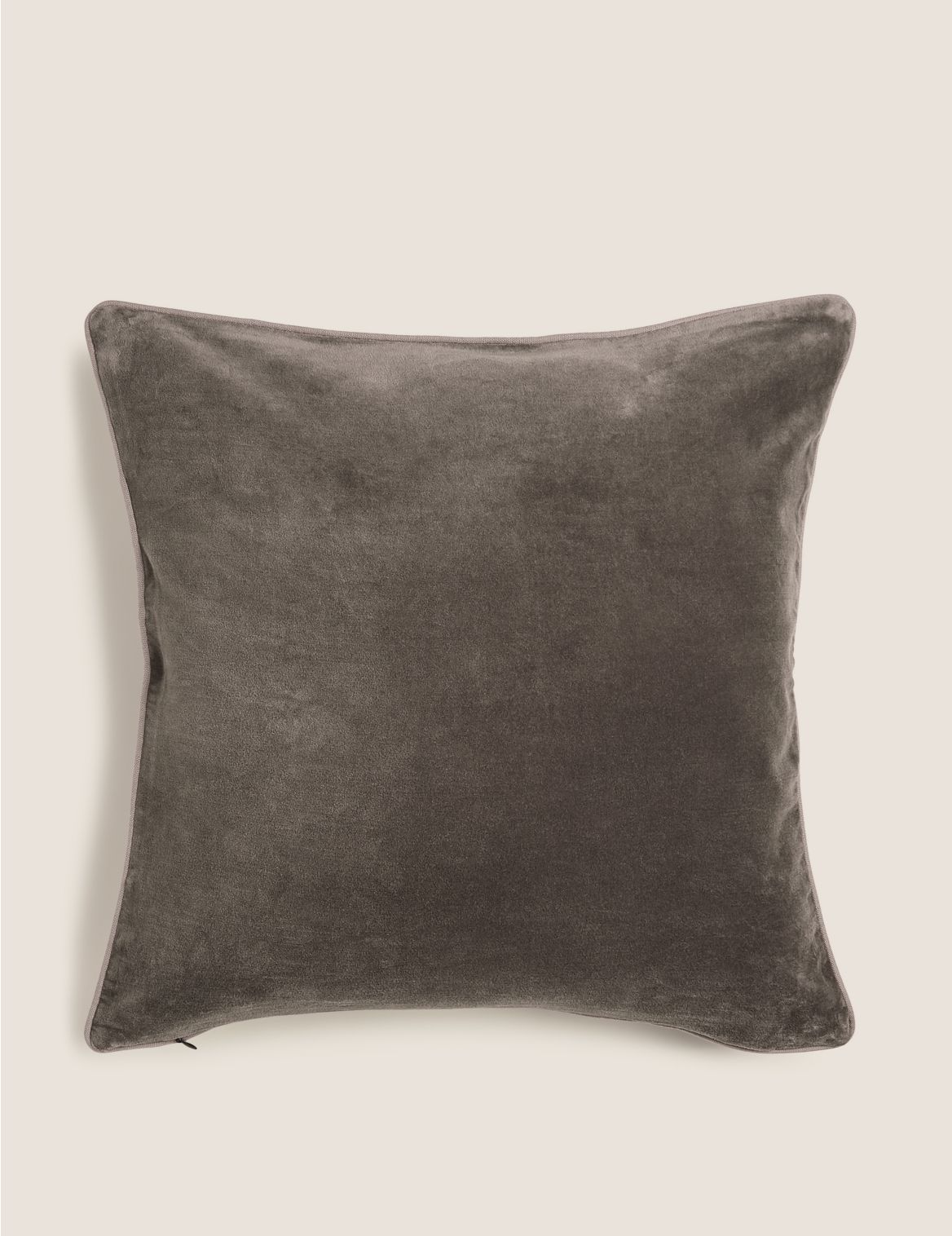 Pure Cotton Velvet Cushion grey