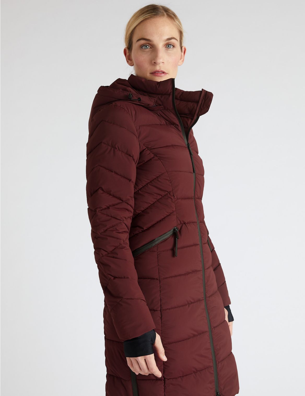 Comfort Stretch Padded Coat red