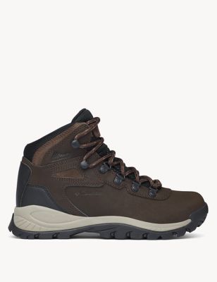 Columbia Womens Newton Ridge Plus Leather Walking Boots - 3.5 - Brown, Brown