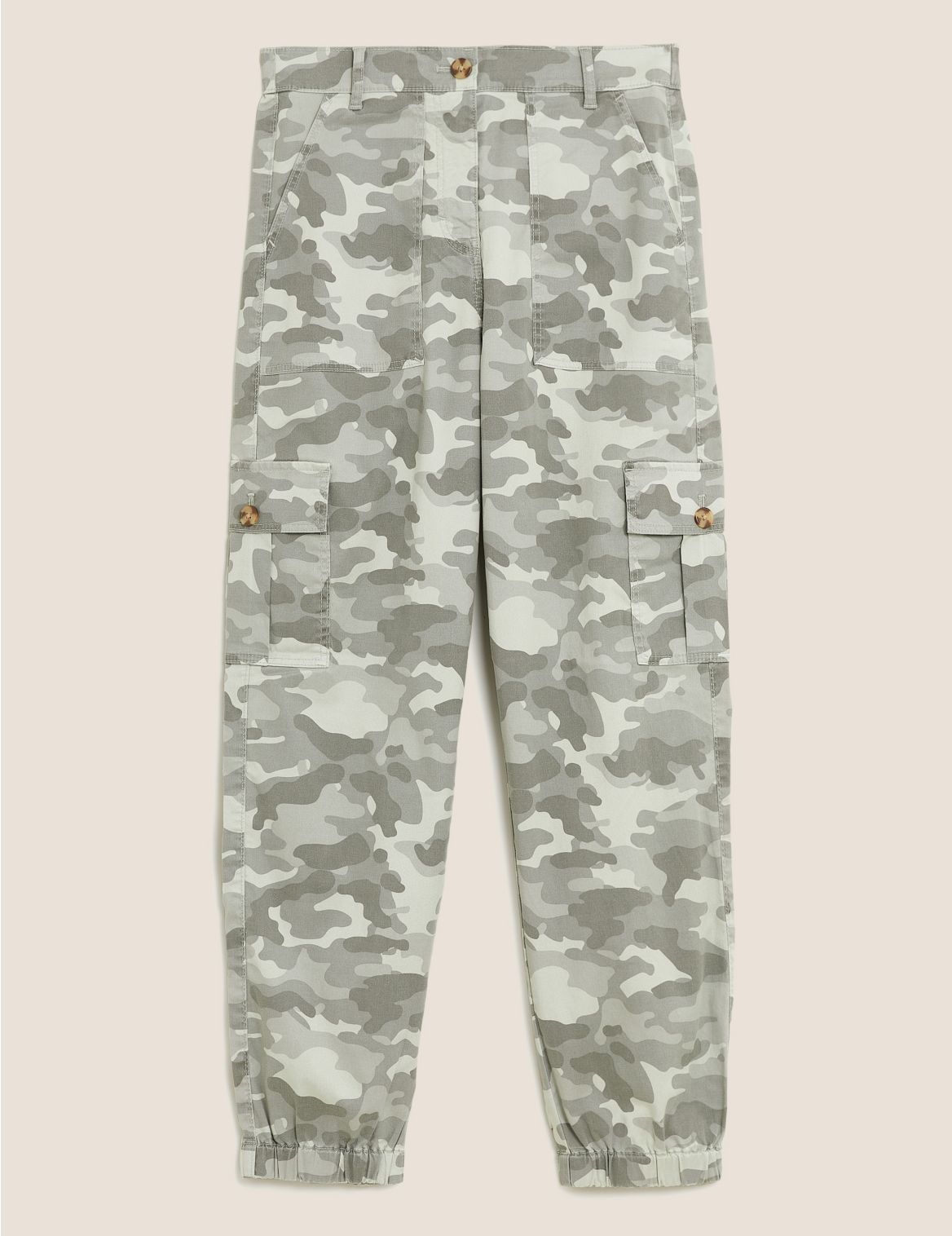 Cargo Utility Camo Tapered Trousers green
