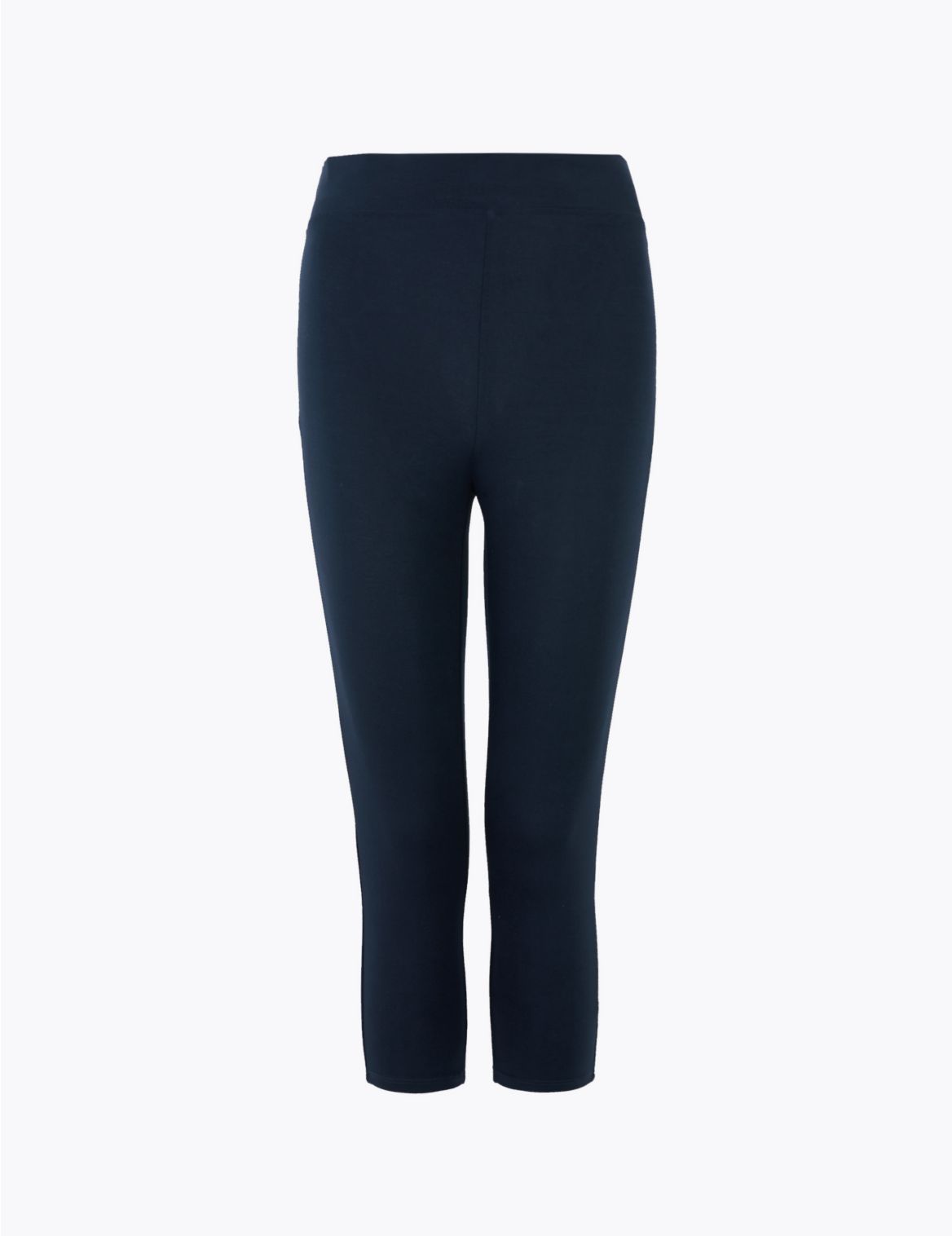 High Waisted Cropped Leggings navy