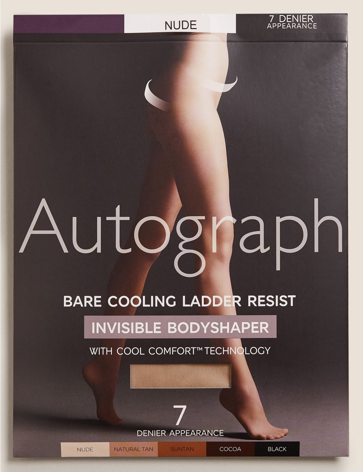 7 Denier Cool Comfort&trade; Body Shaper Tights beige