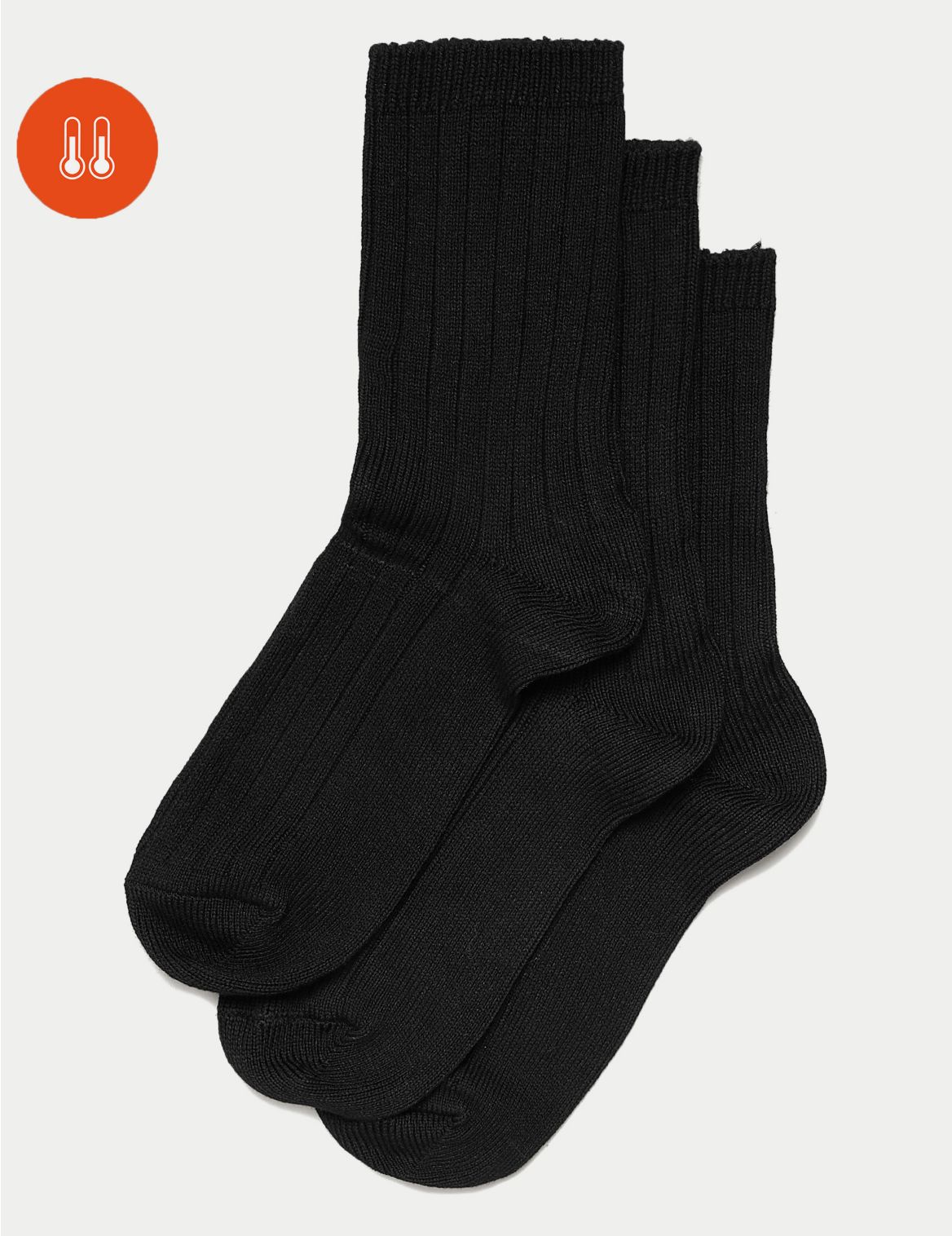 3pk Thermal Sumptuously Soft&trade; Ankle High Socks black