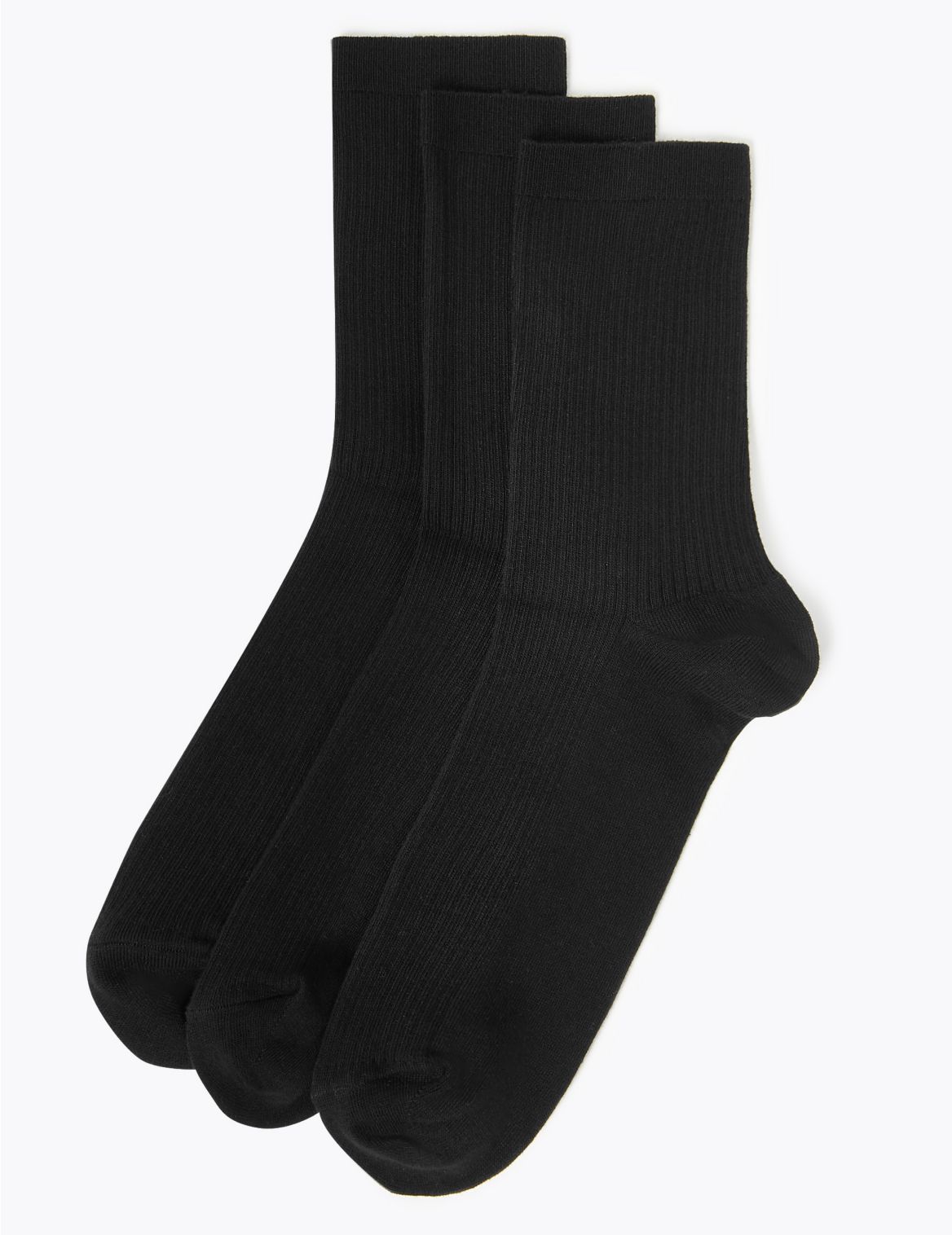 3pk Non Marking Ankle Socks black