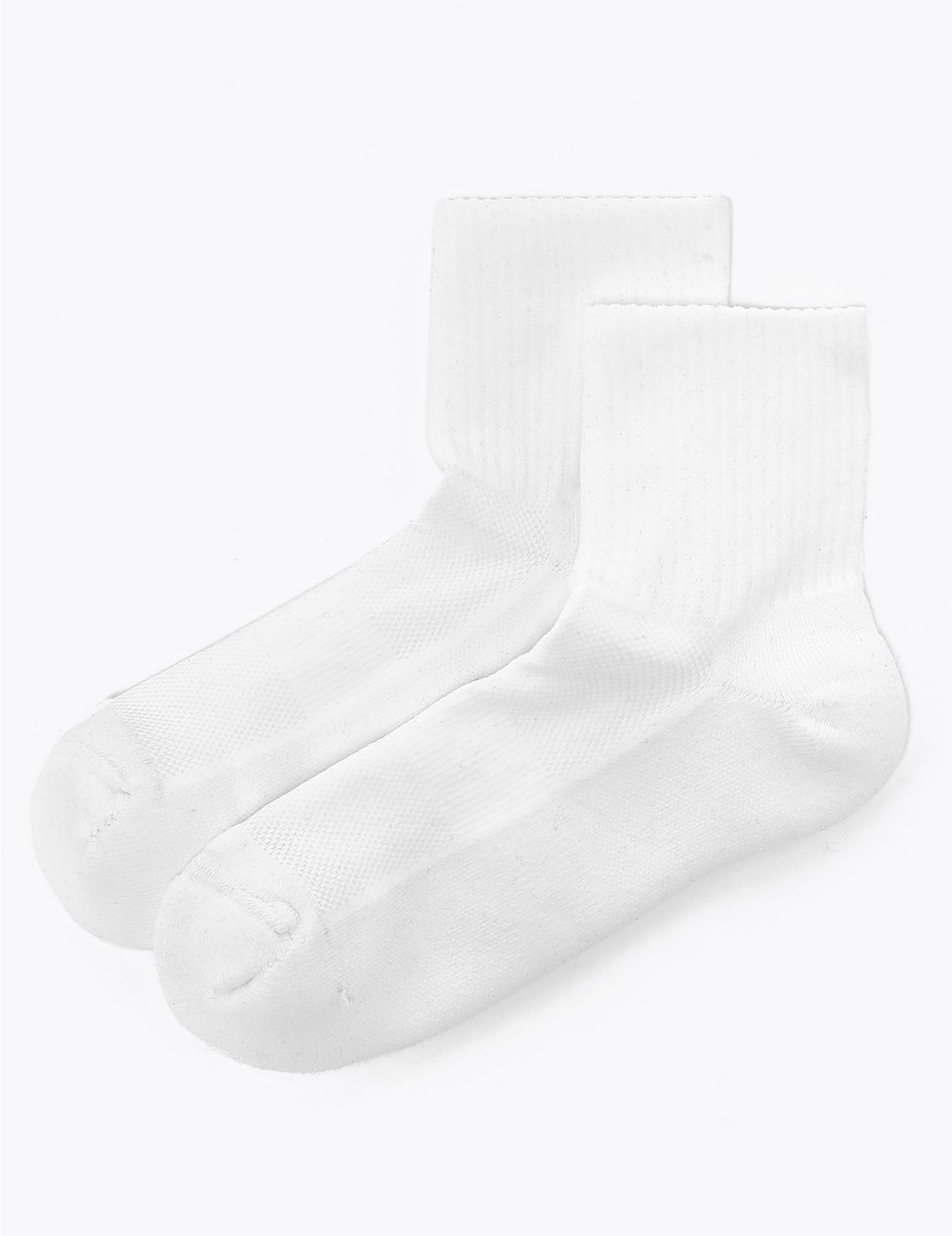 2pk Blister Resist Ankle High Socks white