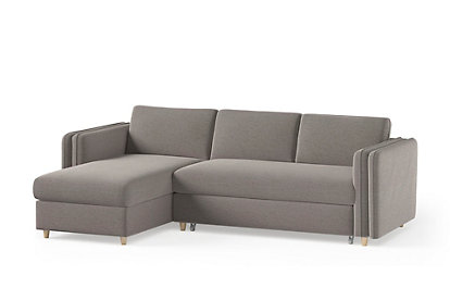 marks and spencer jayden chaise storage sofa bed (left-hand) - l3stc - pearl grey, pearl grey