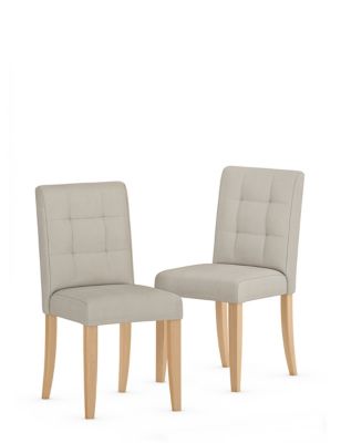M&S Set of 2 Milton Pinched Back Dining Chairs