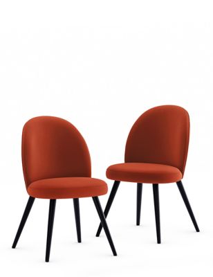 M&S Set of 2 Velvet Dining Chairs