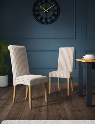 M&S Set of 2 Hepworth Striped Dining Chairs