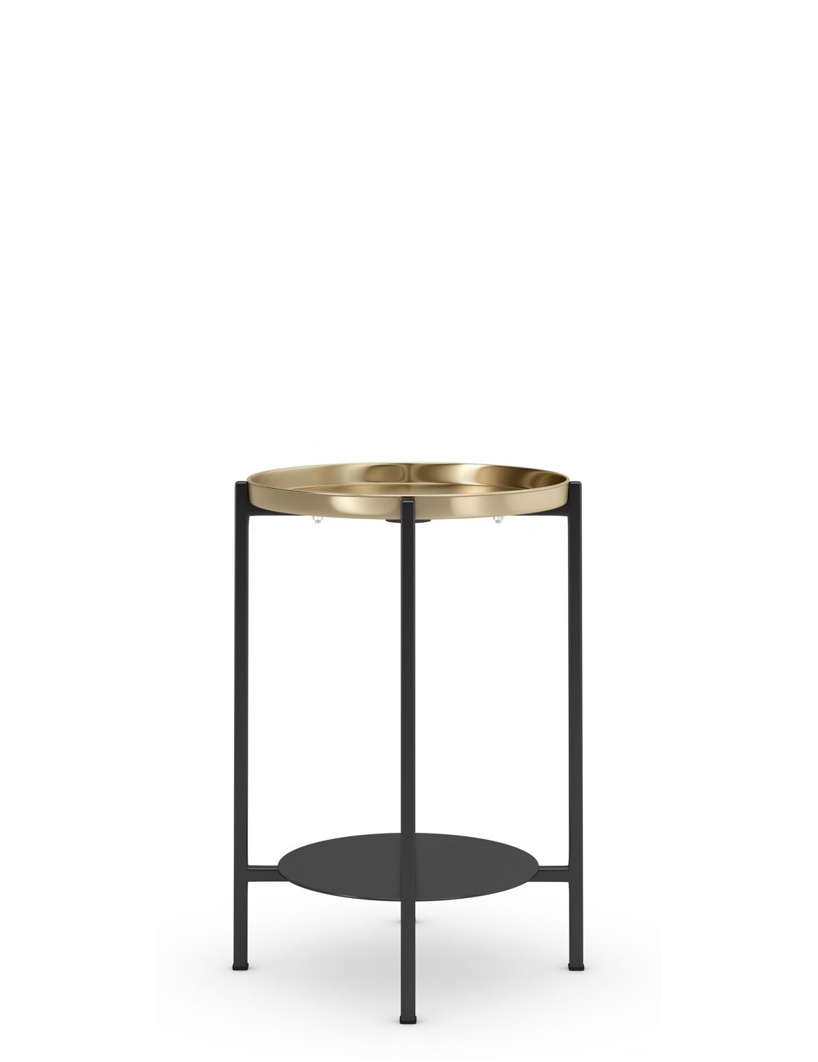 Brass Top Side Table yellow