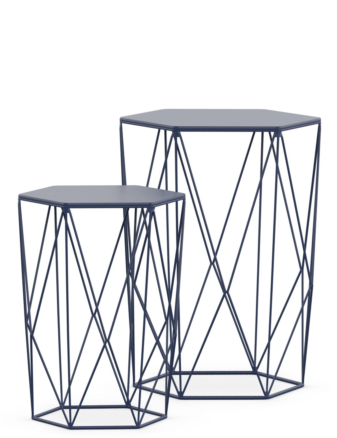 Wire Nest of Tables Navy navy