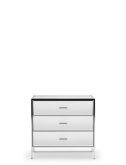 Marks And Spencer Skylar 3 Drawer Chest - 1Size - Silver, Silver