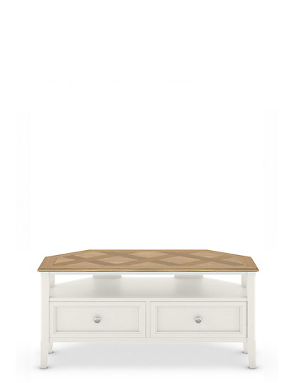 Marks And Spencer Greenwich Ivory Corner Tv Unit - 1Size, Ivory