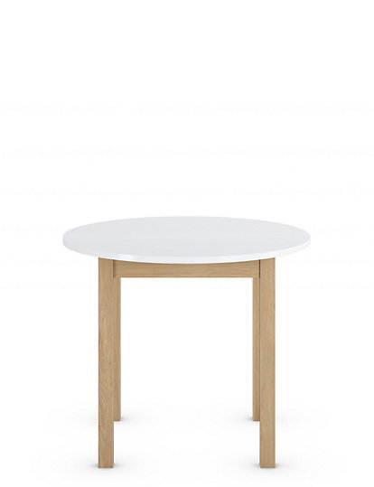 Loft Round 4 Seater Dining Table - 1Size - White, White
