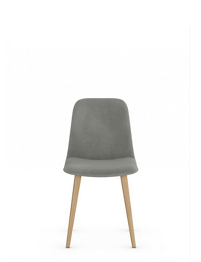 Loft Set Of 2 Velvet Dining Chairs - 1Size - Grey, Grey