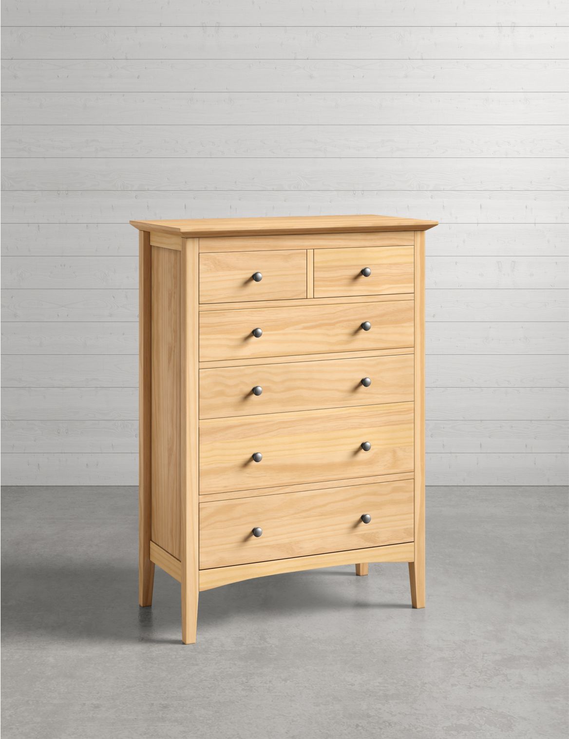 Hastings Light Natural 6 Drawer Chest beige