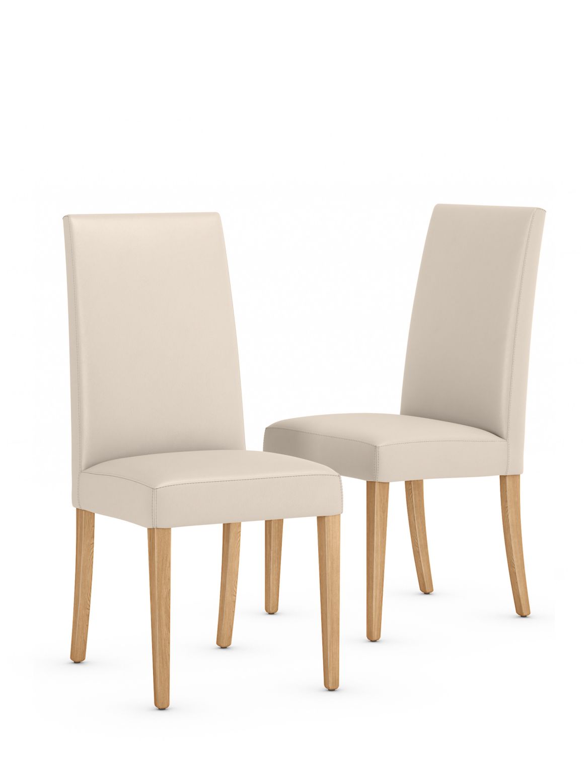 Set of 2 Alton Faux Leather Dining Chairs white