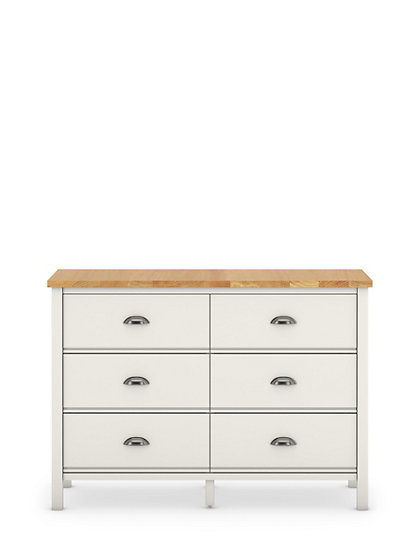 Marks And Spencer Padstow 6 Drawer Chest - 1Size - Ivory, Ivory
