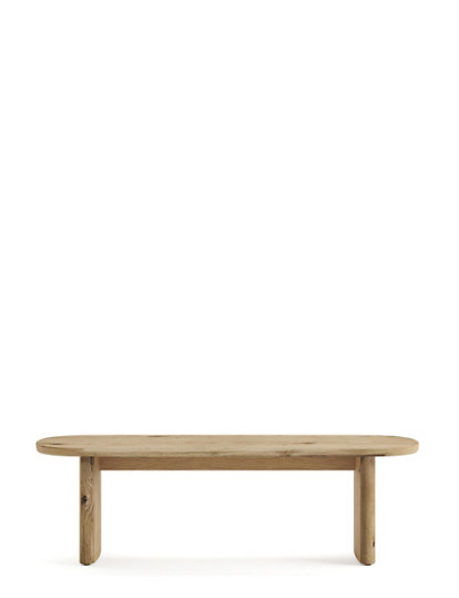 M&S X Fired Earth Blenheim Dining Bench - 1Size - Natural, Natural