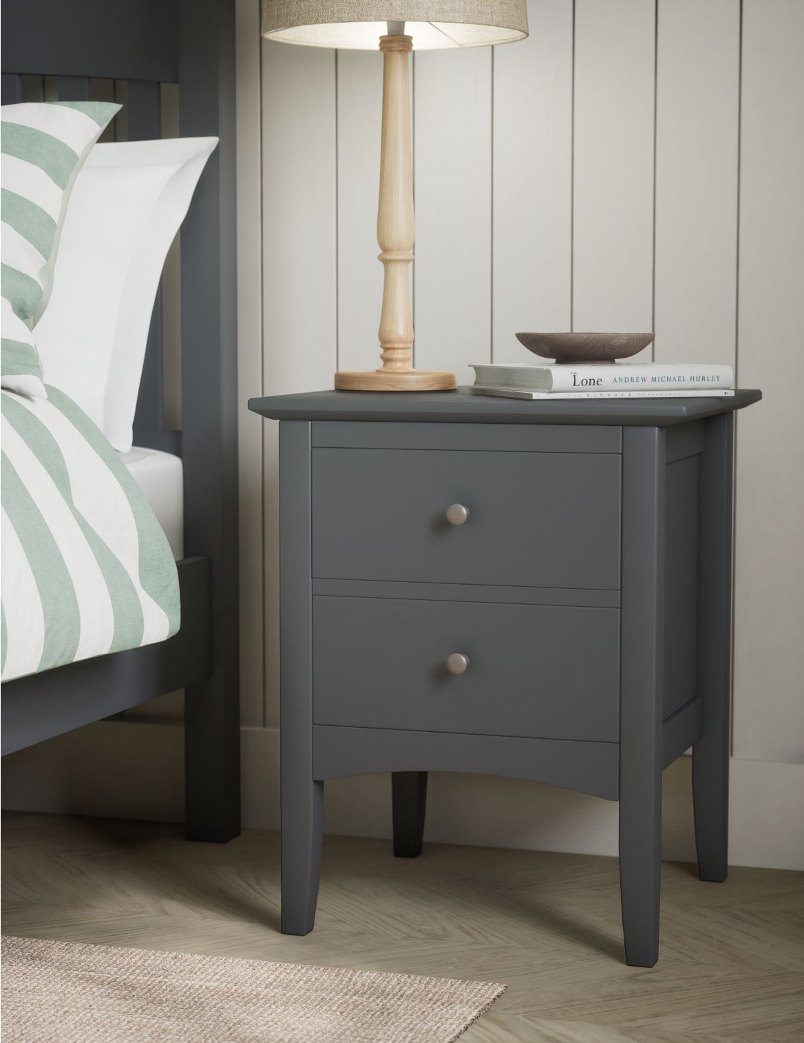 Hastings Bedside Table grey