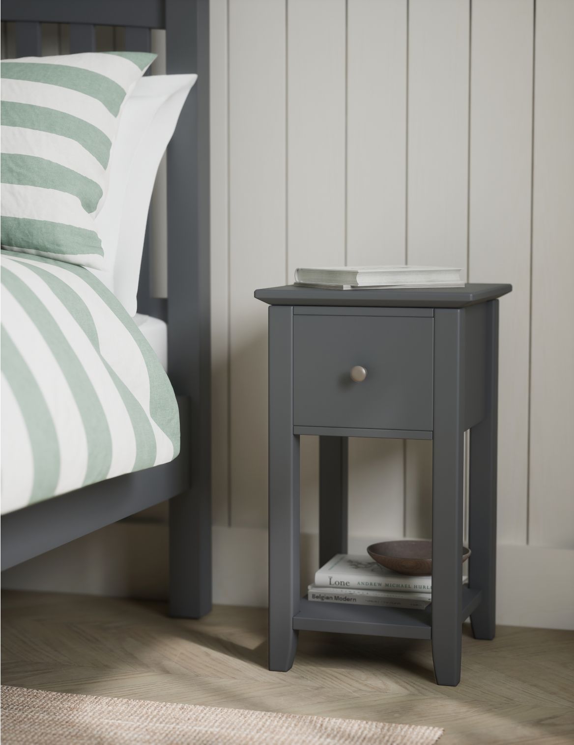 Set of 2 Hastings Small Bedside Tables grey