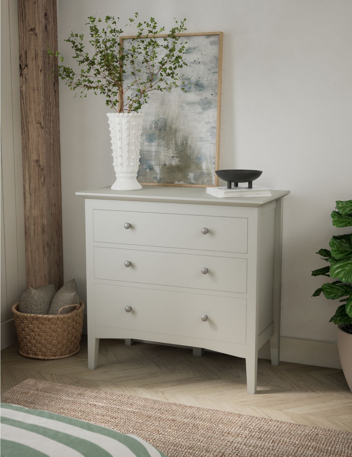 Hastings 3 Drawer Chest grey