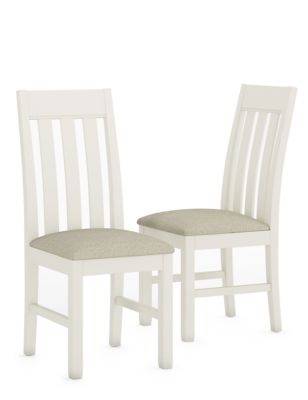 M&S Set of 2 Padstow Fabric Dining Chairs