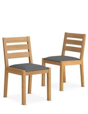 M&S Set of 2 Sonoma  Fabric Dining Chairs