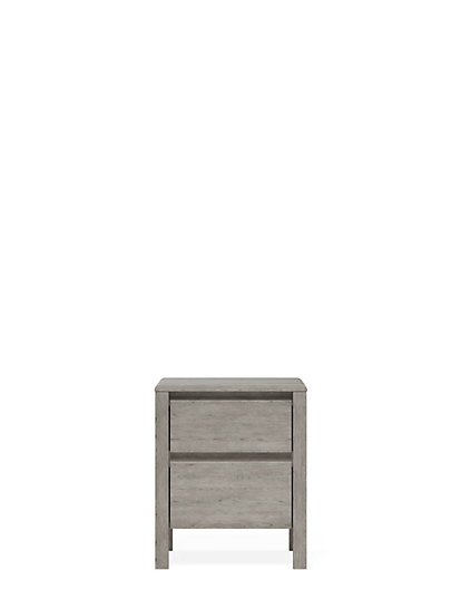 Marks And Spencer Loxton 2 Drawer Bedside Table - 1Size - Light Grey, Light Grey