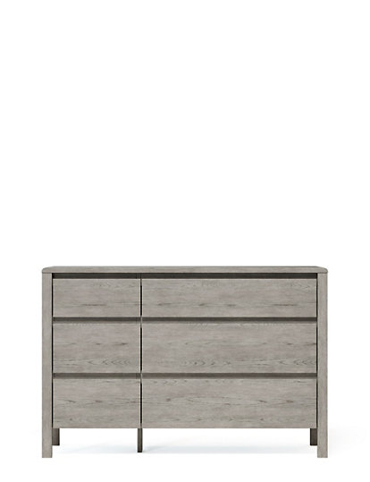Marks And Spencer Loxton 6 Drawer Chest - 1Size - Light Grey, Light Grey