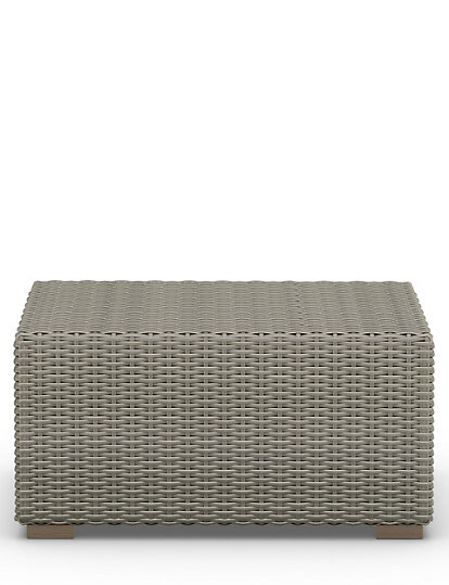 M&S Collection Marlow Rattan Effect Garden Coffee Table - 1Size - Grey, Grey