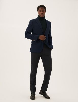 Tailored Fit Pure Wool Textured Jacket | JAEGER | M&S