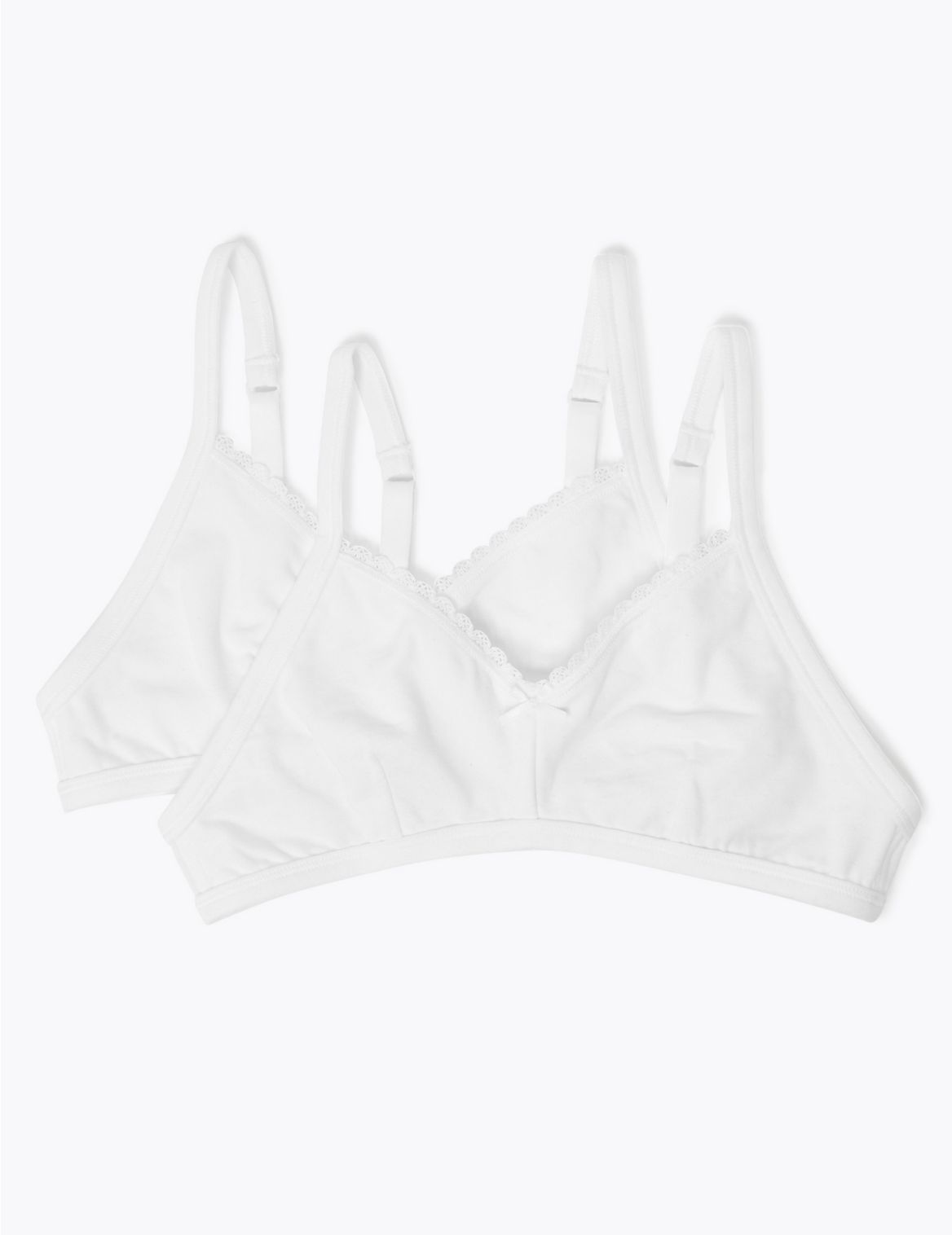 2 Pack Flexifit&trade; Soft Cup First Bras (A - B) white