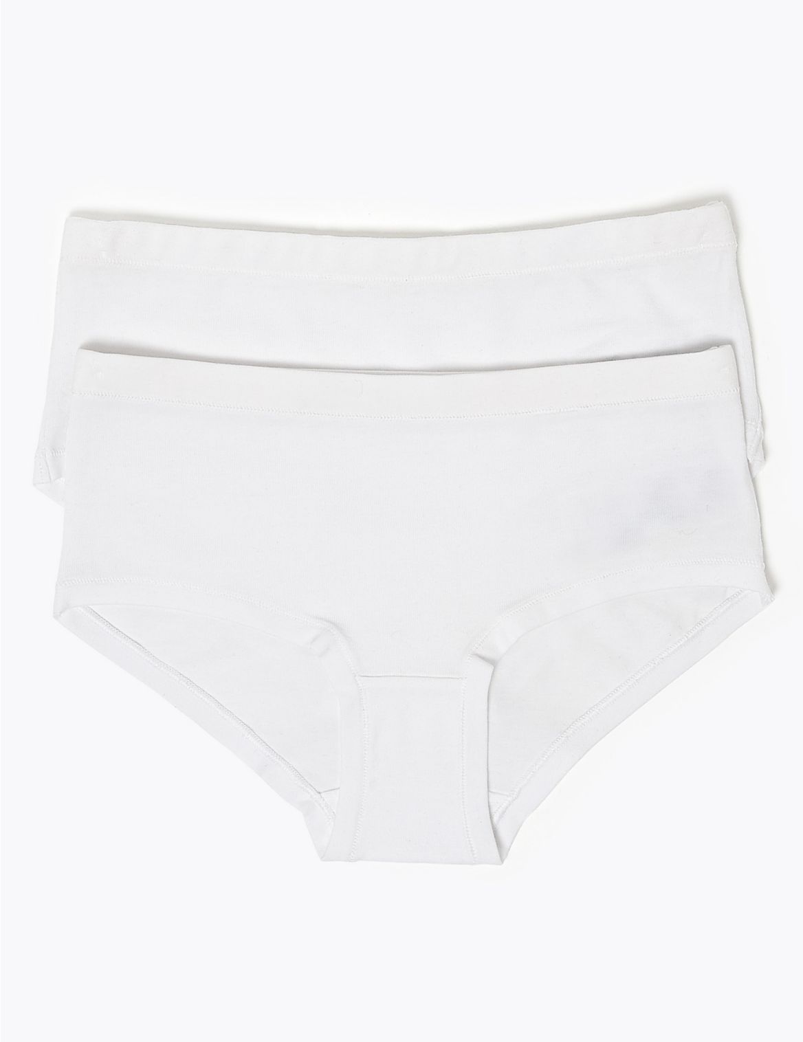 2 Pack Flexifit&trade; Shorts (6-16 Yrs) white