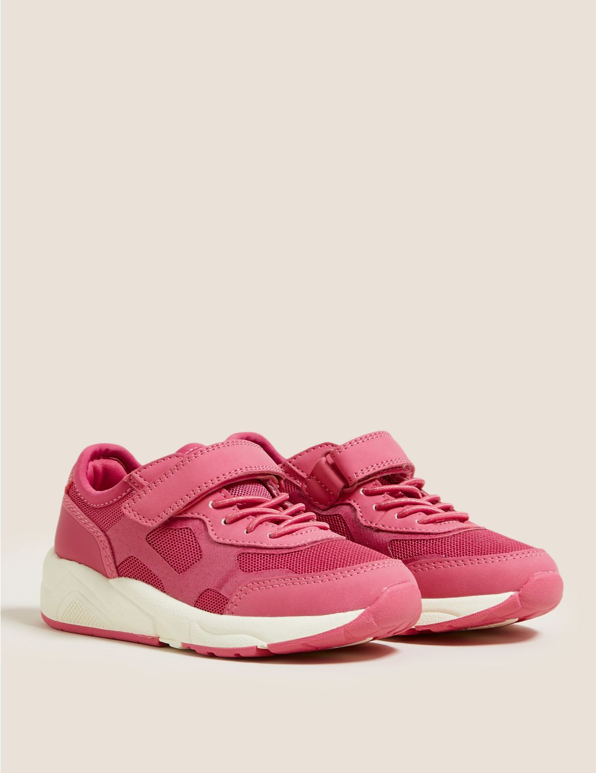 Kids' Riptape Chunky Trainers (5 Small - 12 Small) pink
