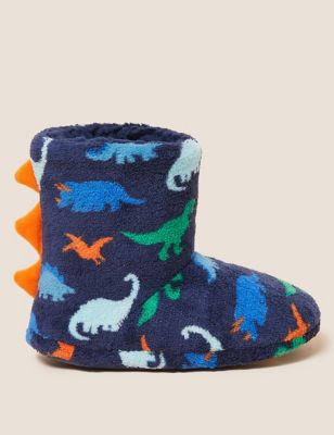 M&S Boys Kids' Dinosaur Slipper Boots (5 Small