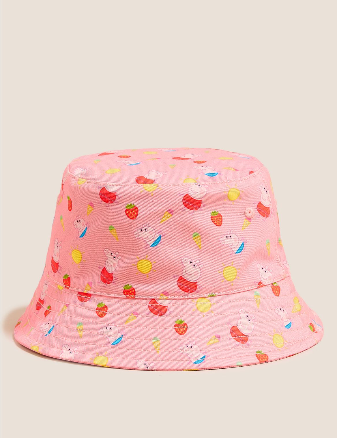 Kids' Pure Cotton Peppa Pig&trade; Sun Hat (12 Mths - 6 Yrs) pink