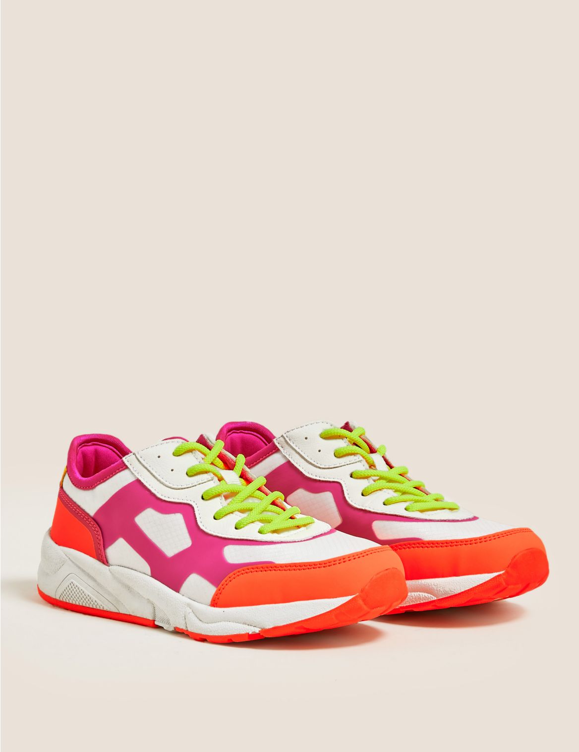 Kids' Chunky Neon Trainers (13 Small - 6 Large) pink